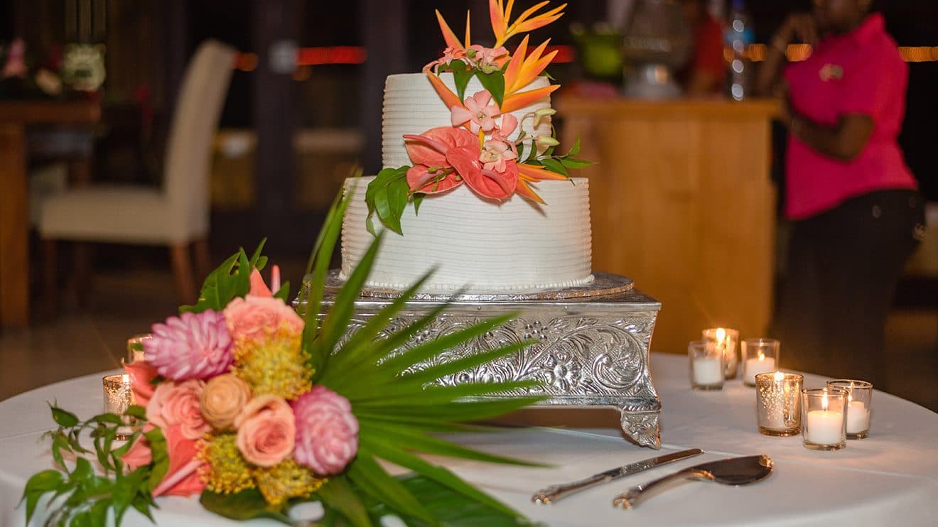 The traditional Caribbean wedding cake