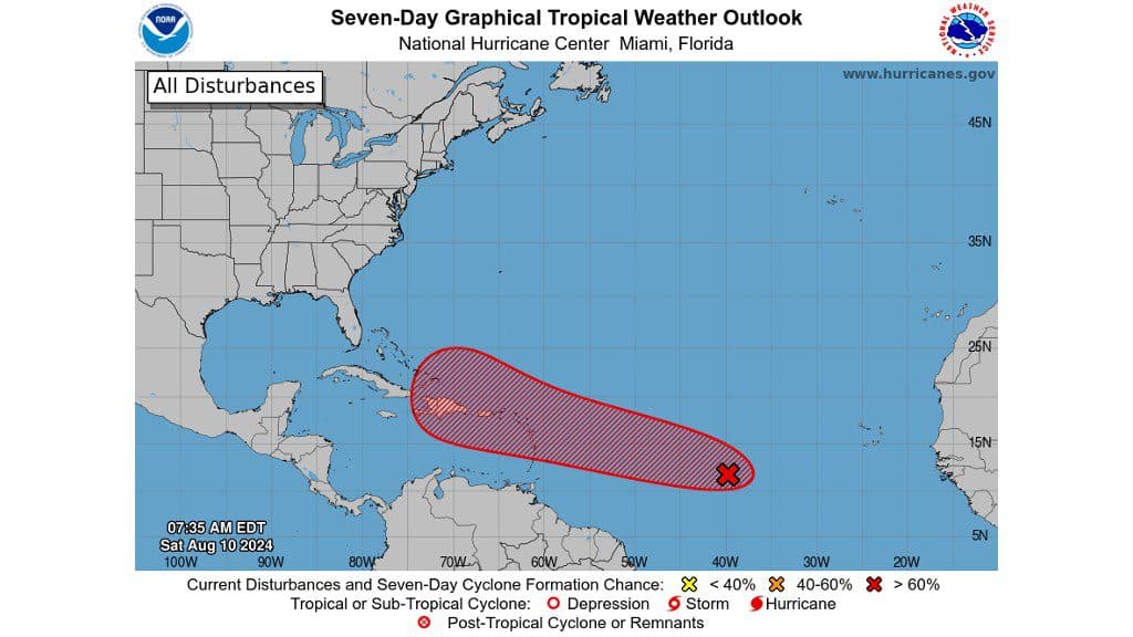 Tropical Cyclone Alert issued for Leeward Islands and BVI