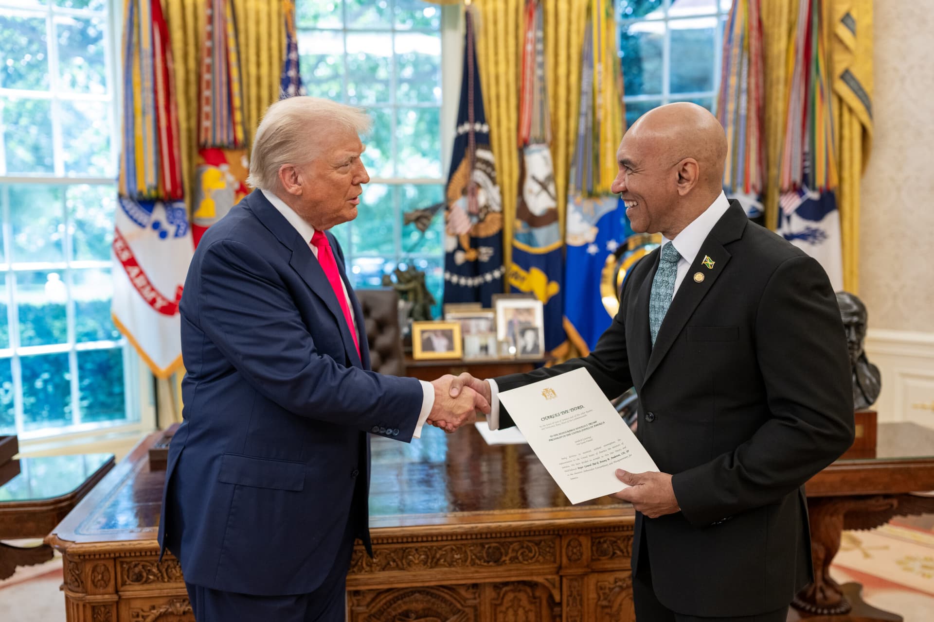 President Trump, Ambassador Anderson talk tourism and trade in Jamaica
