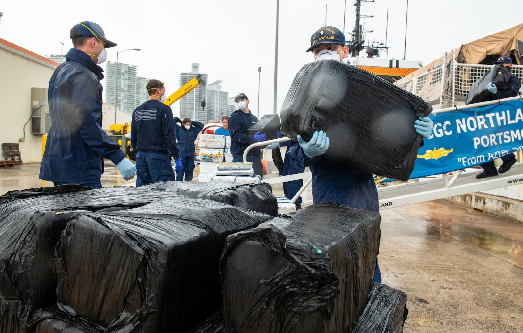 US Coast Guard offloads $20.1M  in seized drugs following Caribbean interdictions