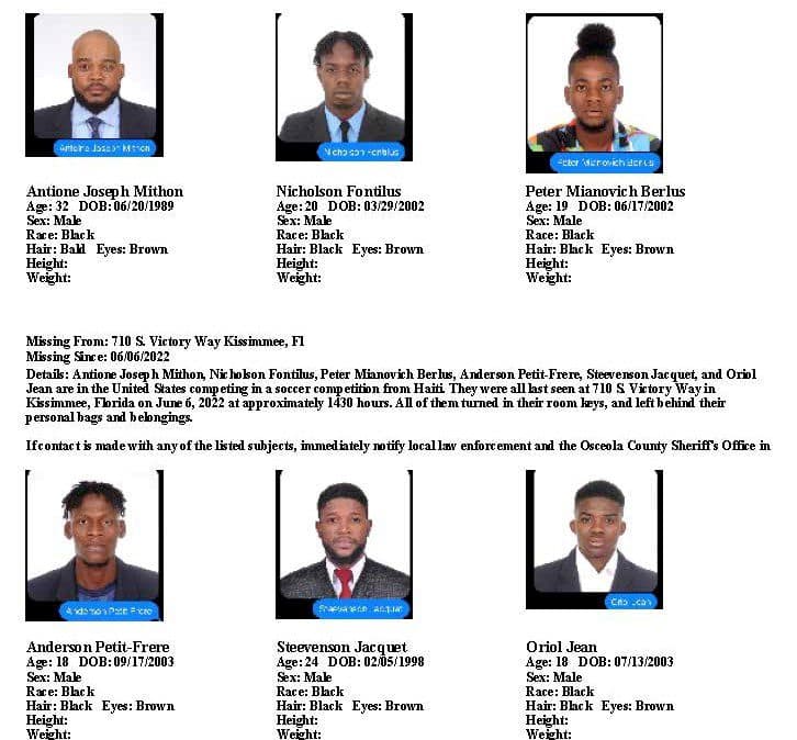 Six Haitian men in Florida for Special Olympics go missing