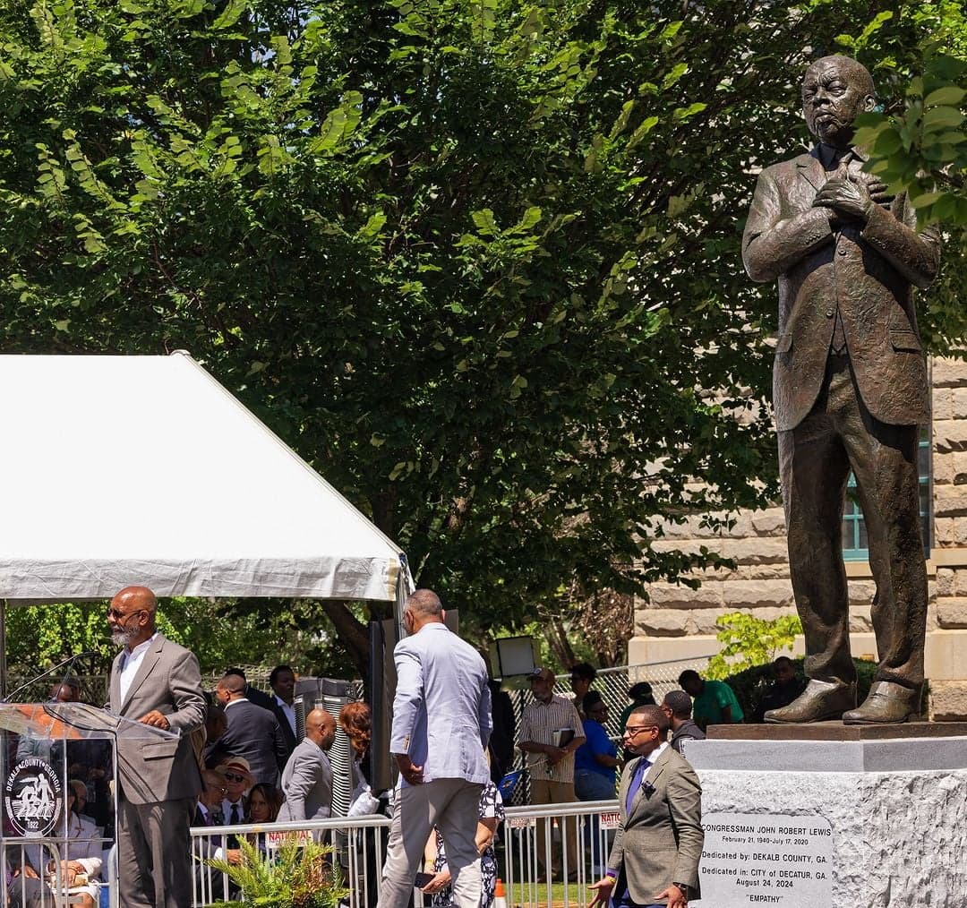Renowned Jamaican sculptor Basil Watson creates statue of Rep. John Lewis in Georgia