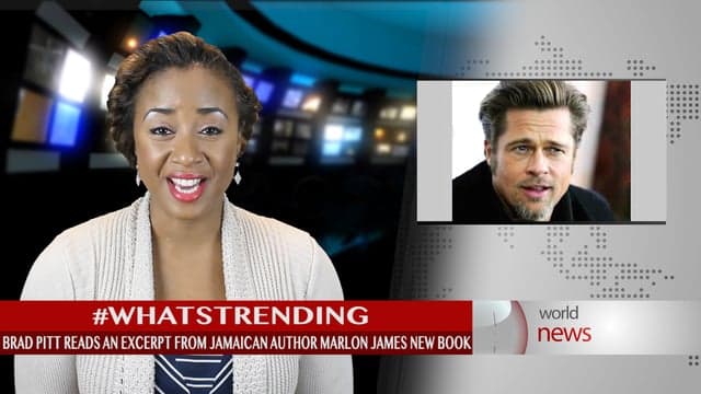 Actor Brad Pitt, reads excerpt from best-selling Jamaican author