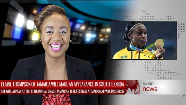 Gold medalist Elaine Thompson will be at the 15th Annual Grace Jamaican Jerk Fest
