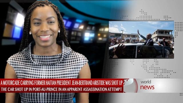 Assassination attempt on former Haitian President failed.