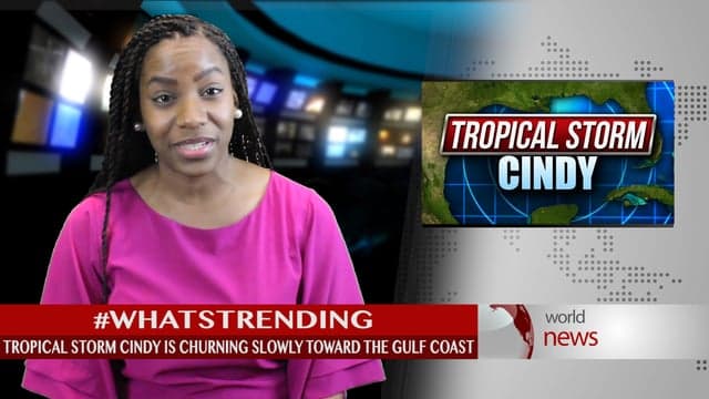 Tropical Storm Cindy churning slowly toward the Gulf Coast