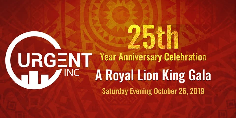 URGENT, Inc. Celebrates 25th Anniversary with Lion King-Themed Charity Gala on October 26