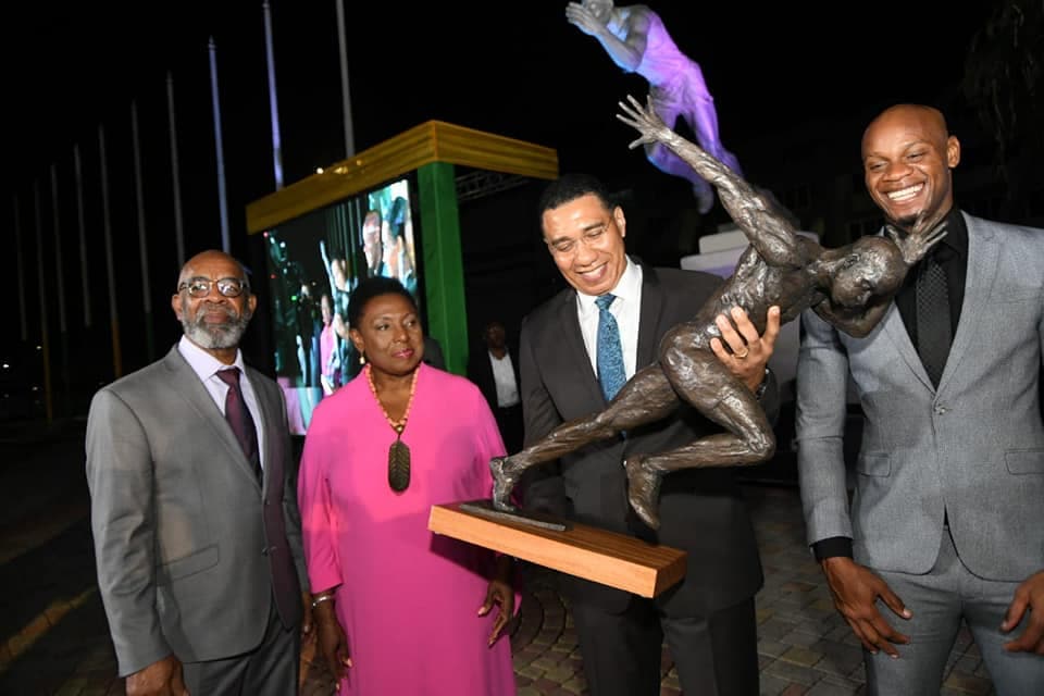 Statue of Asafa Powell Unveiled at Jamaica's National Stadium