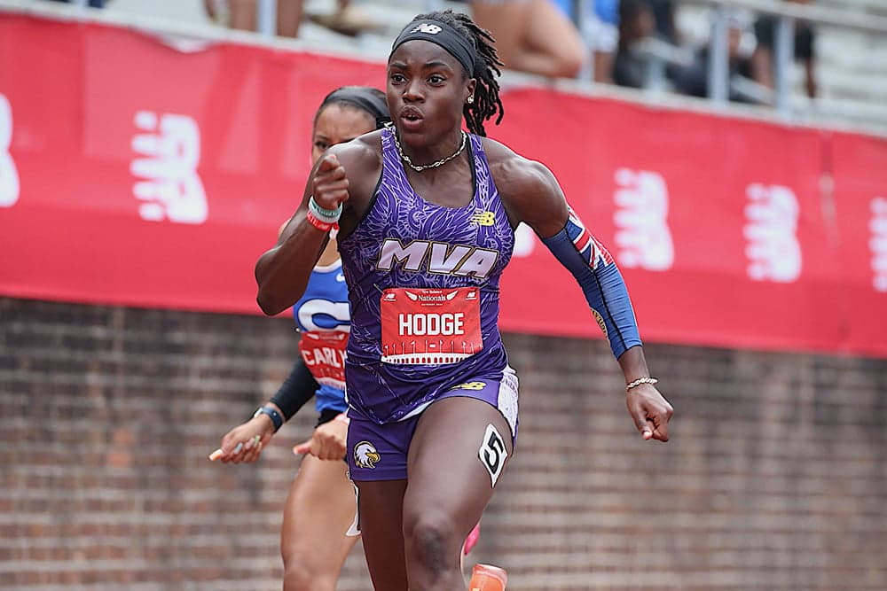 Hodge’s 10.77secs rewrites the NCAA record books