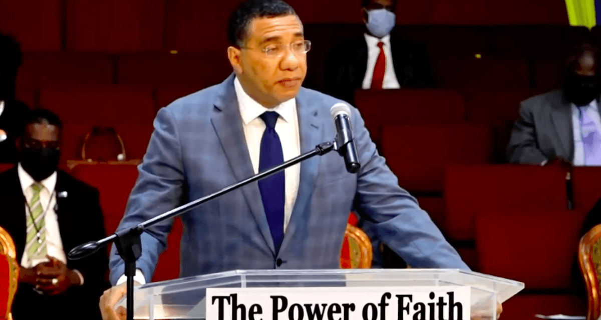 An Emotional PM Holness Laments Crime Problem in Jamaica