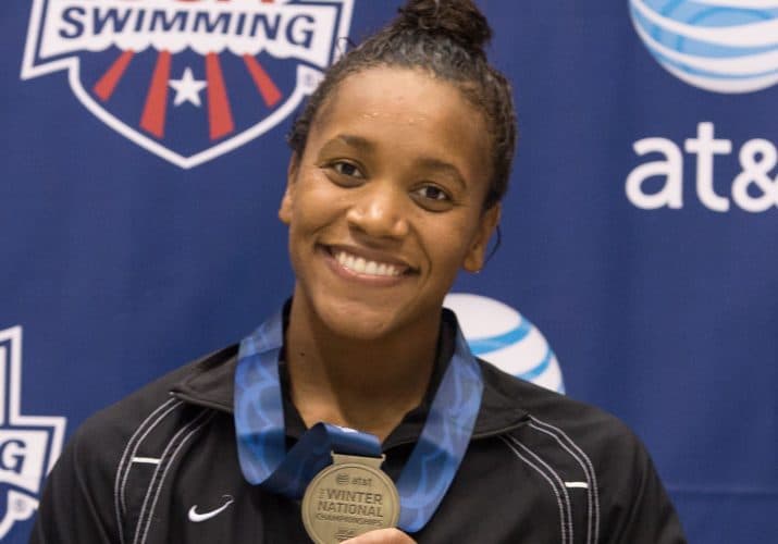 Alia Atkinson breaks world record