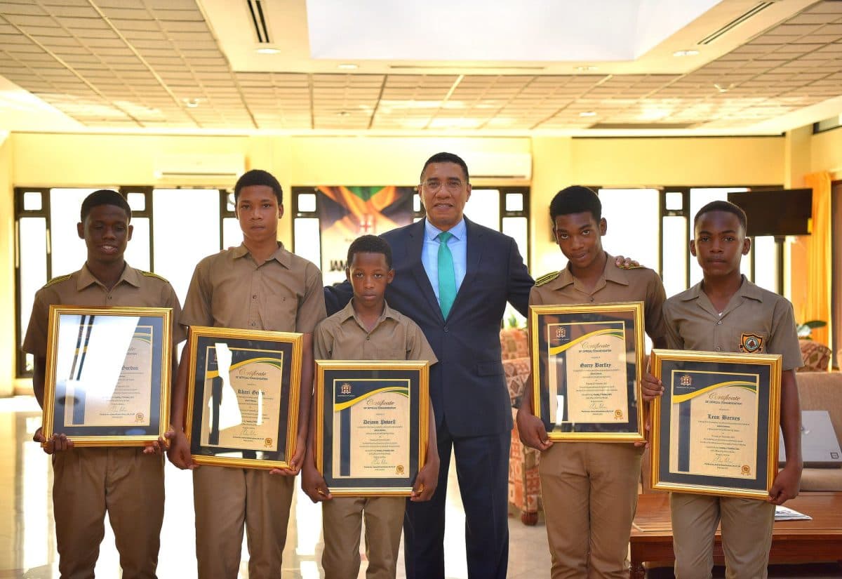 Jamaican PM honors high school students who help saved schoolmate's life
