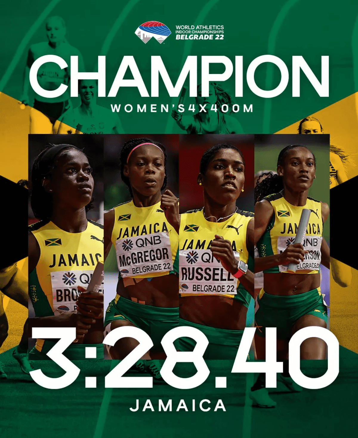 Jamaica Women's Win Gold in Belgrade