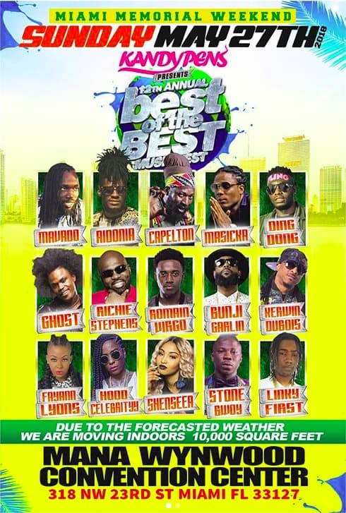Mavado & BOTB headliners move to Mana Wynwood Convention Center