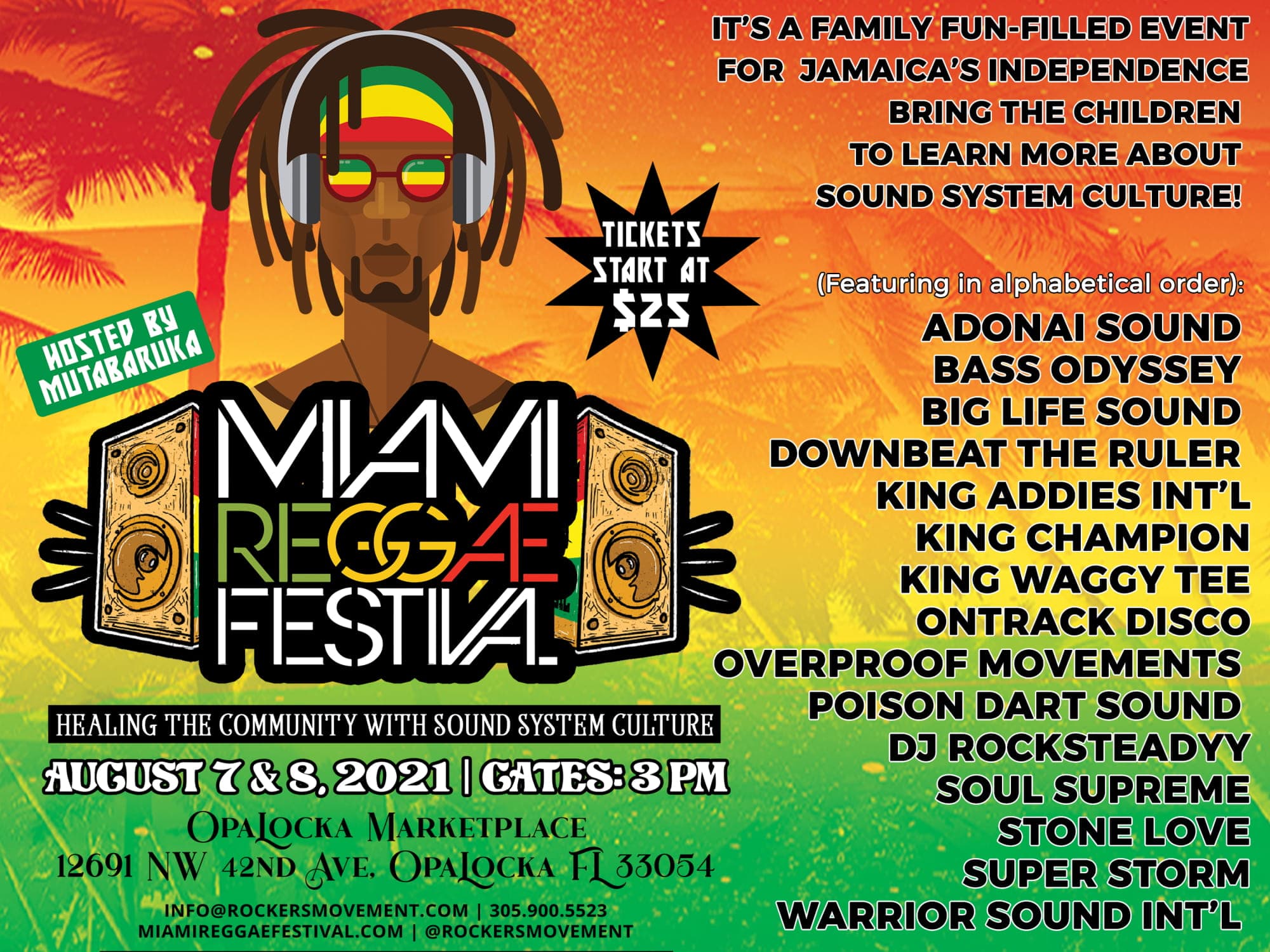 Miami Reggae Festival Honors 59 years of Jamaican Independence