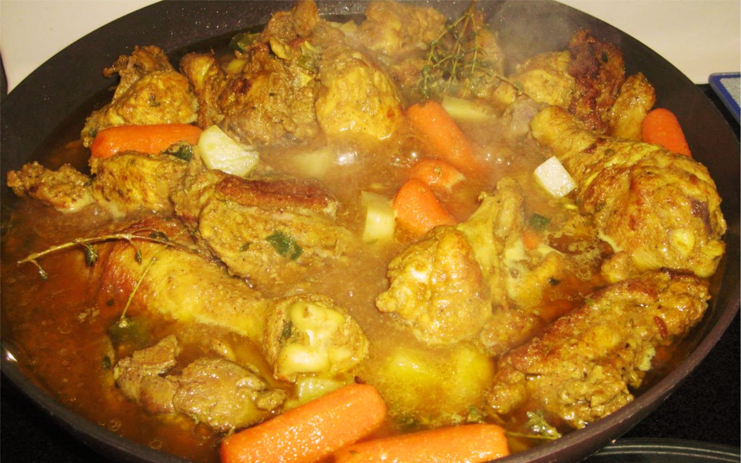 Jamaican Curried Chicken  By Chef Minna Lafortune