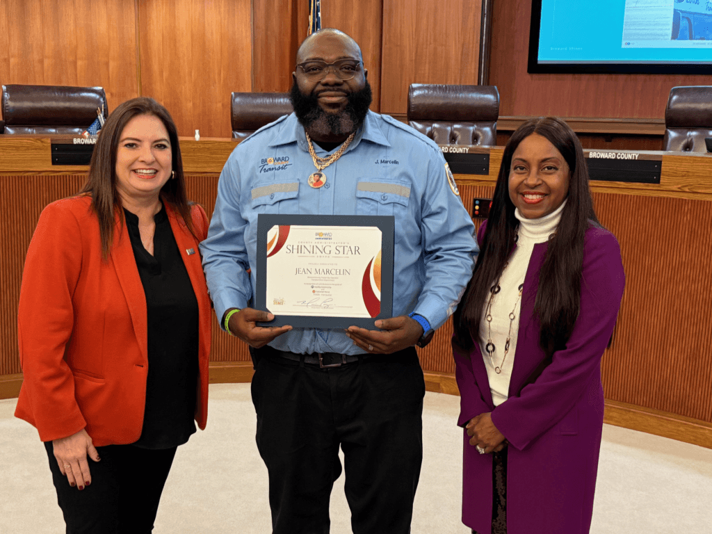Broward County Transit bus operator recognized for helping visually impaired resident