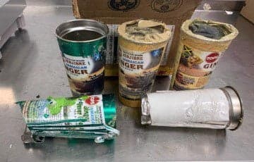 US Customs seize cocaine concealed in cooler cups shipped from Jamaica