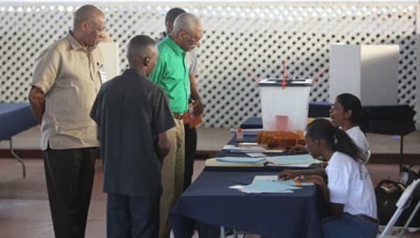 President Granger Pleased With Early Voting in Guyana