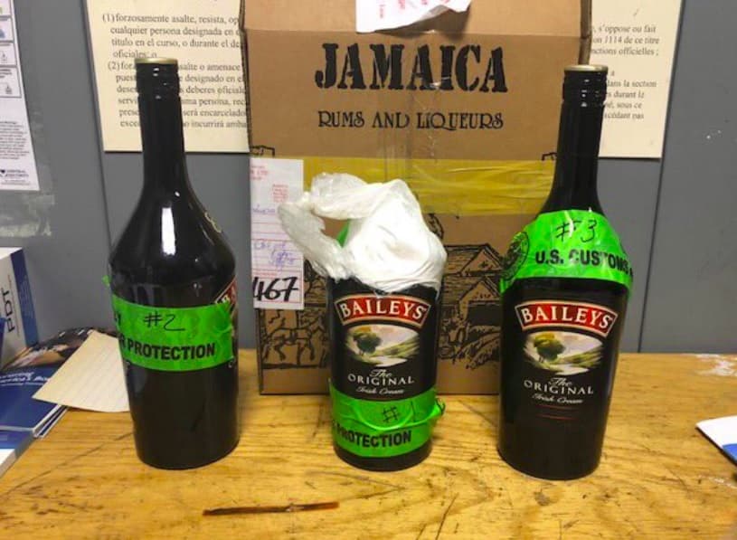 Jamaican held in NY with cocaine hidden in Bailey's bottles