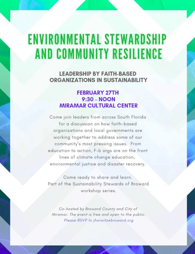 Joint Workshop Focuses on Faith-based Sustainability