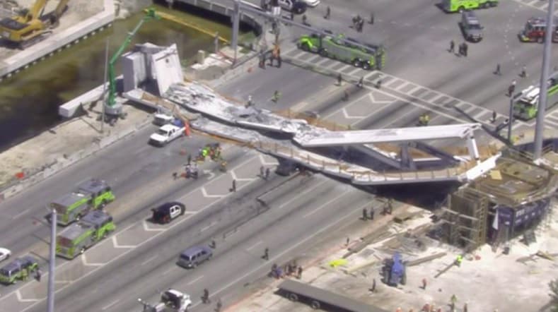 Miami bridge that killed Jamaican had cracks weeks before collapse