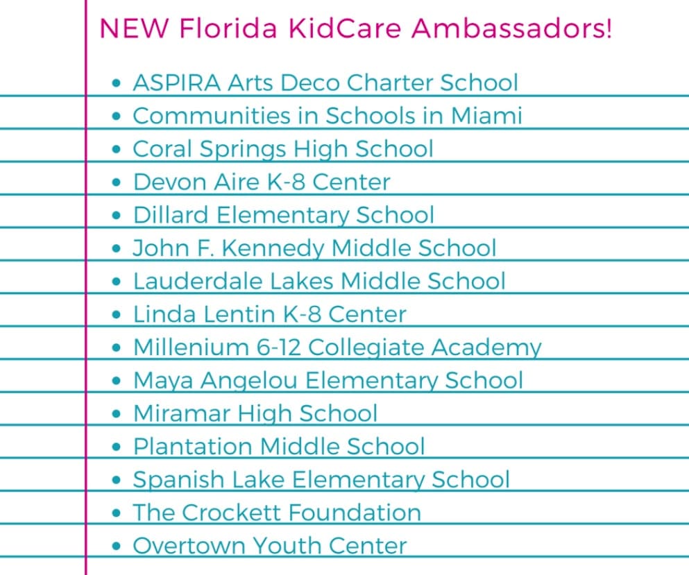 Florida Healthy Kids Corporation receives $110,000 grant from Health Foundation of South Florida to help uninsured kids get coverage