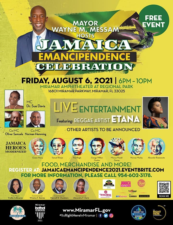 Reggae Singer Etana to Perform at Miramar's Jamaican Emancipendence Celebrations