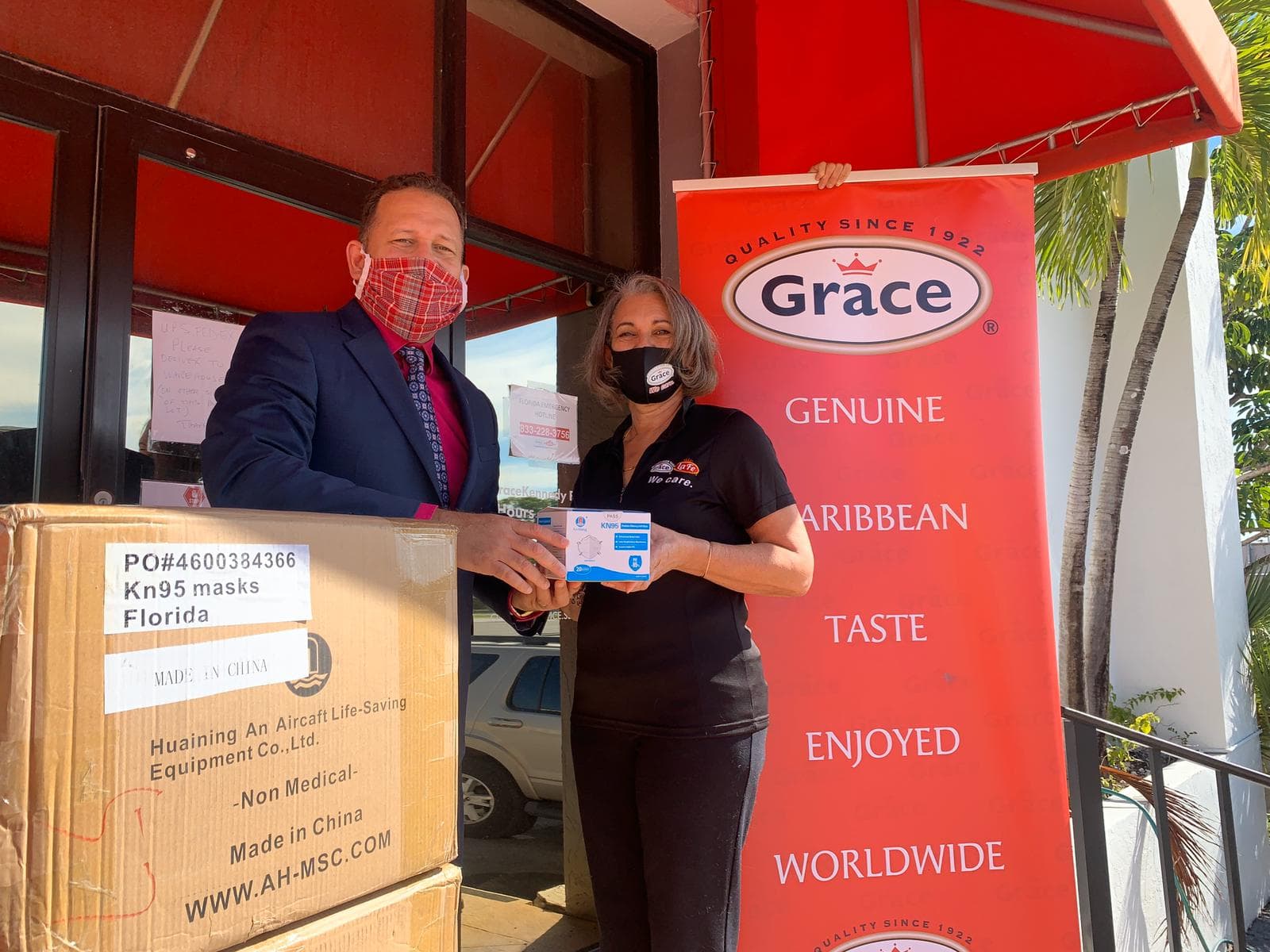 Grace Foods USA Donates Masks to Jamaican Hospitals