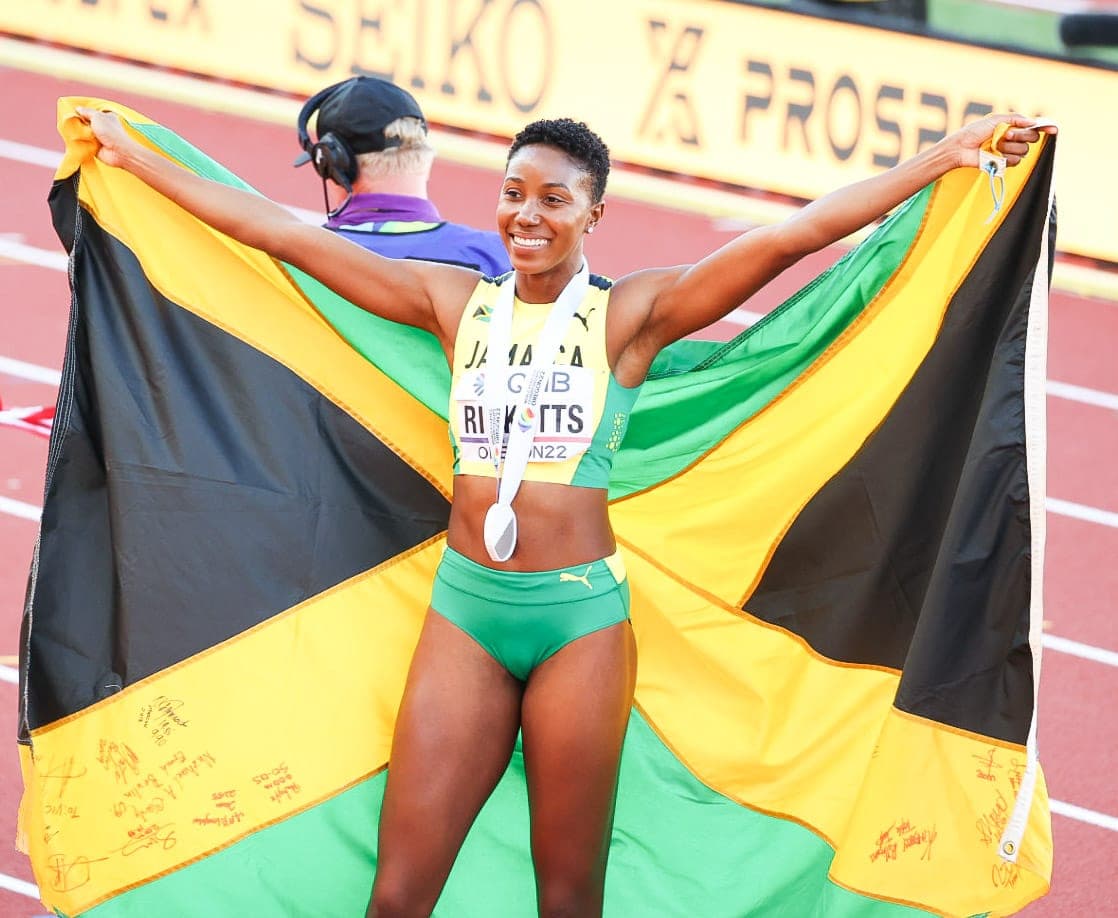 Shanieka Ricketts lands silver in triple jump final
