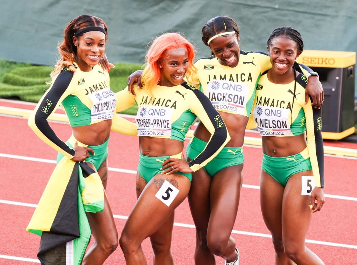 Jamaica claims silver in World Championships women 4x100