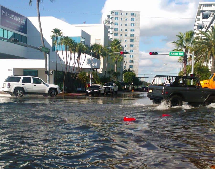 High tide floods South Florida’s east coast