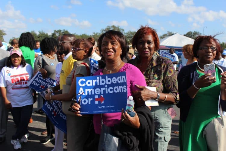 Solid Caribbean-American support for Hillary Clinton