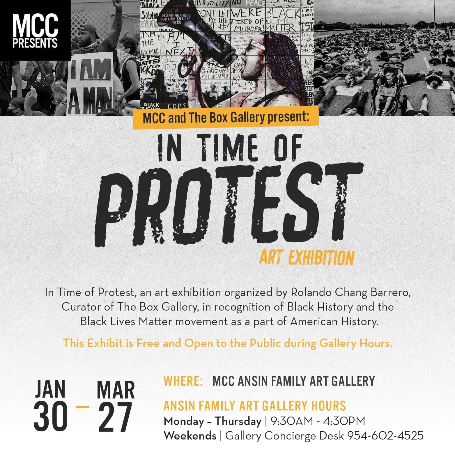 "In Time of Protest Art Exhibit" on Display at Miramar Cultural Center