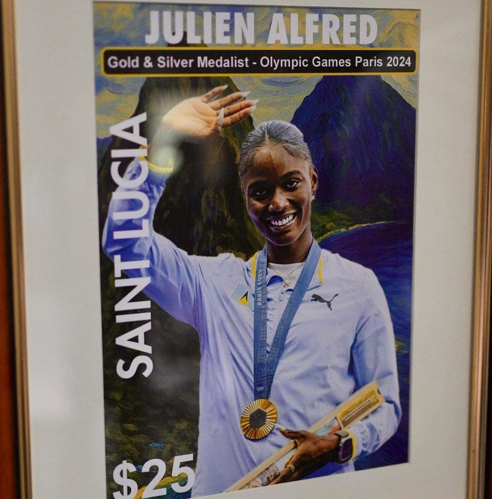 Saint Lucia immortalizes Julien Alfred on National Stamp