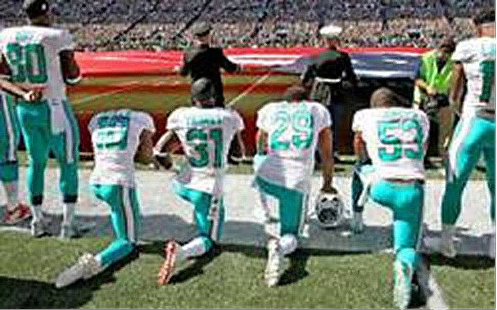 Kneeling and linking arms NFL takes a stance