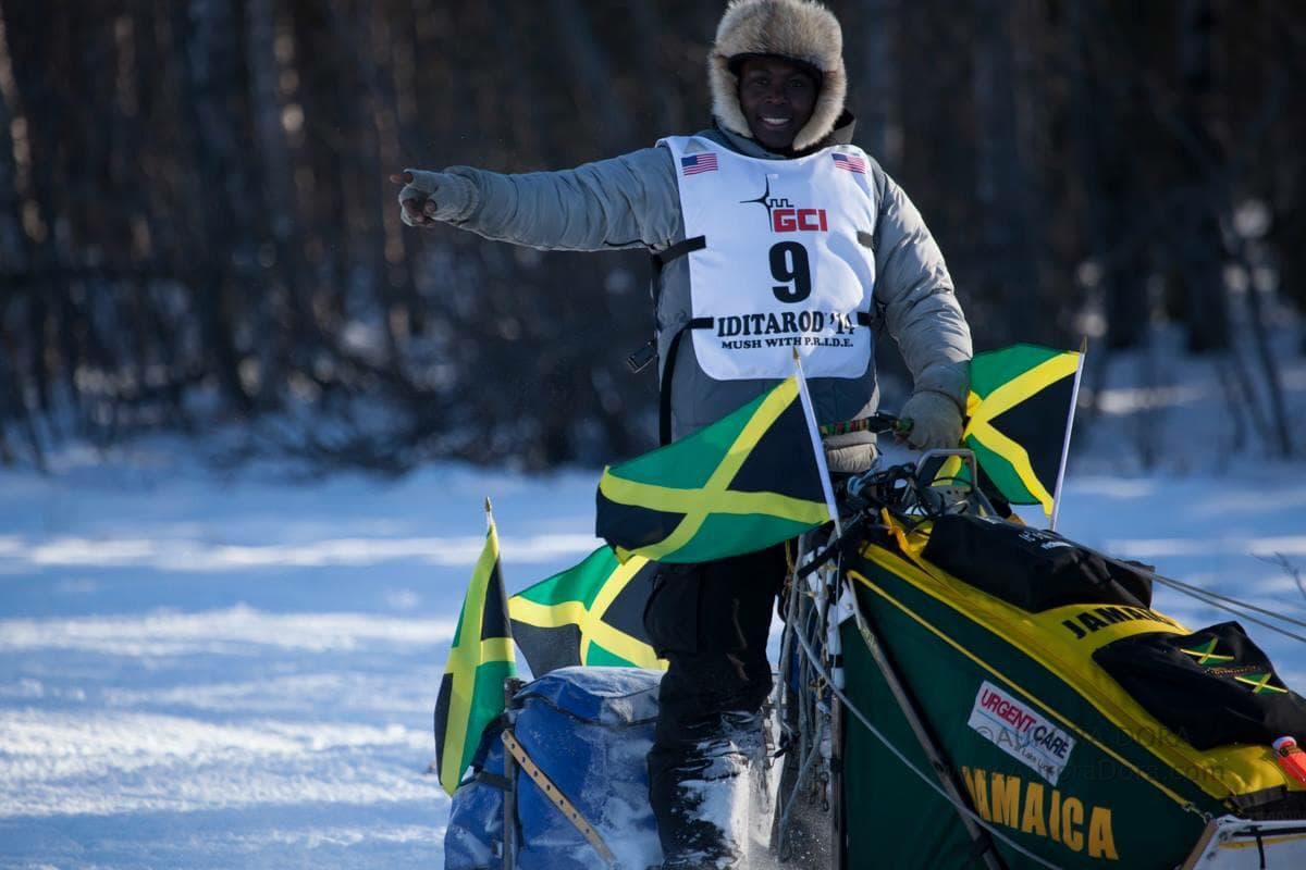 Newton Marshall Representing for Jamaica in Alaska’s Great Race