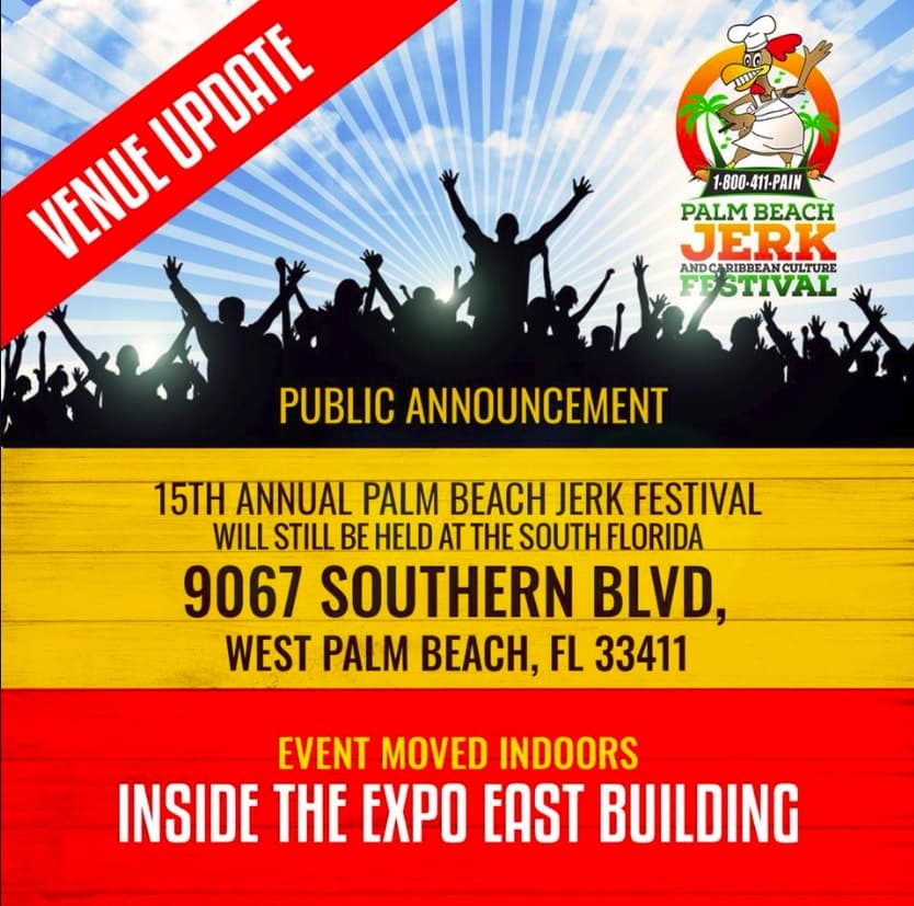 Palm Beach Jerk Festival moves indoors for Memorial Day
