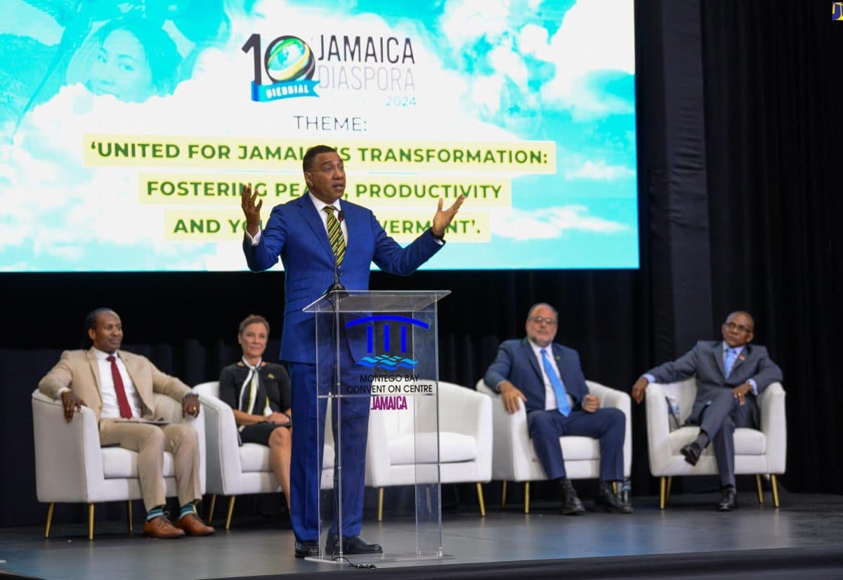 PM Holness commends diaspora for contribution to Jamaica's development