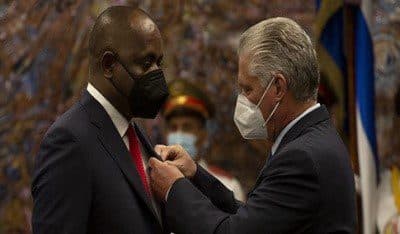 Dominica PM receives Order of Jose Marti from Cuba