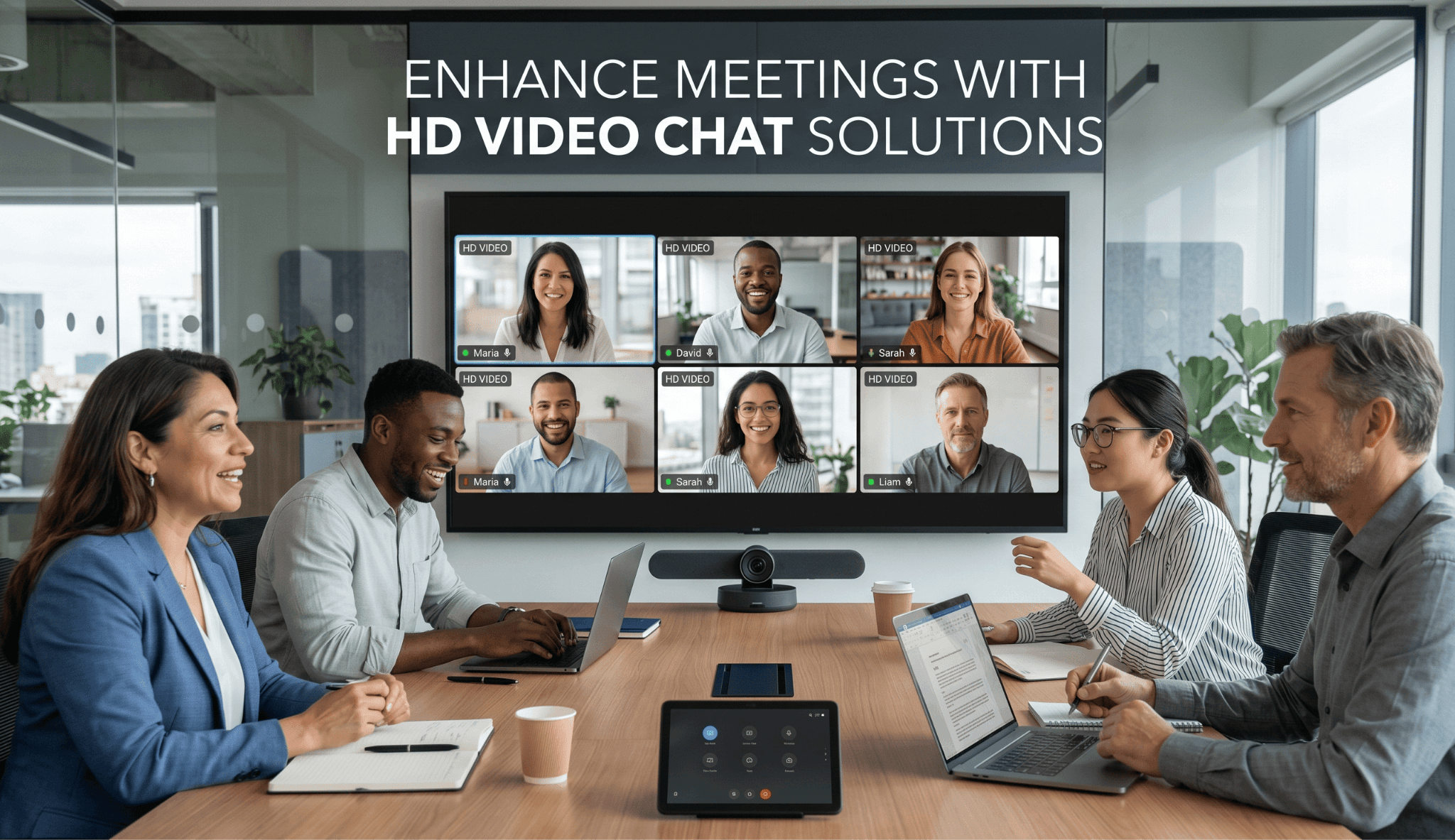 Enhance business meetings with HD video chat solutions