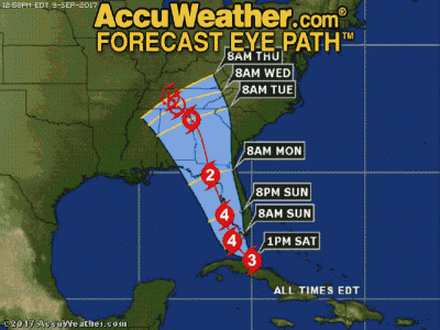 Hurricane Irma shifting towards Florida’s west coast