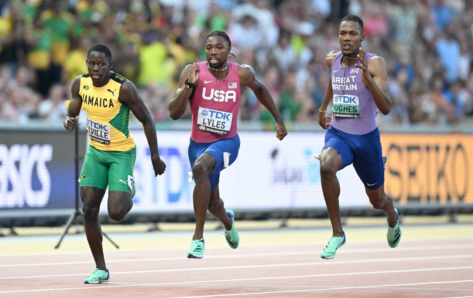 Desperately Close! Jamaica's Seville misses medal In close 100m final in Budapest