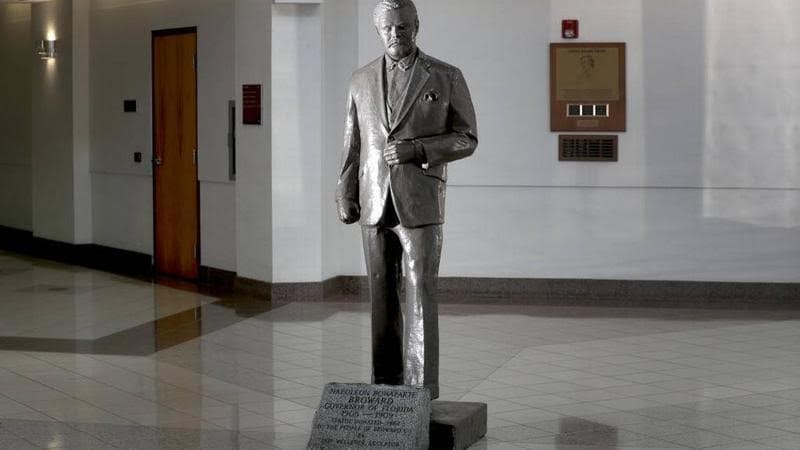 Broward statue to be removed and stored