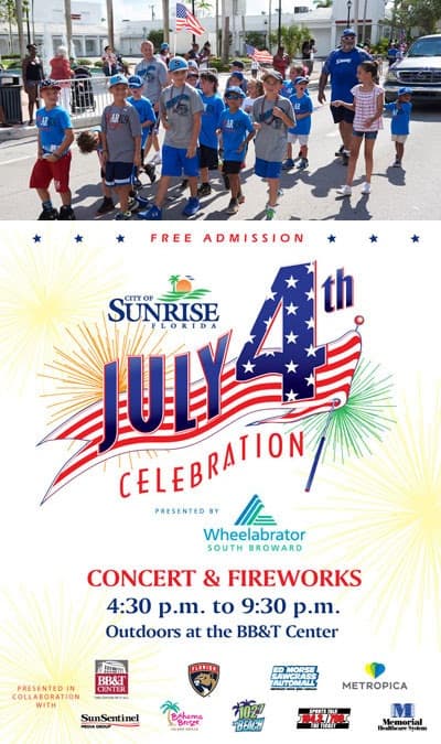 Celebrate the Fourth of July in Sunrise!
