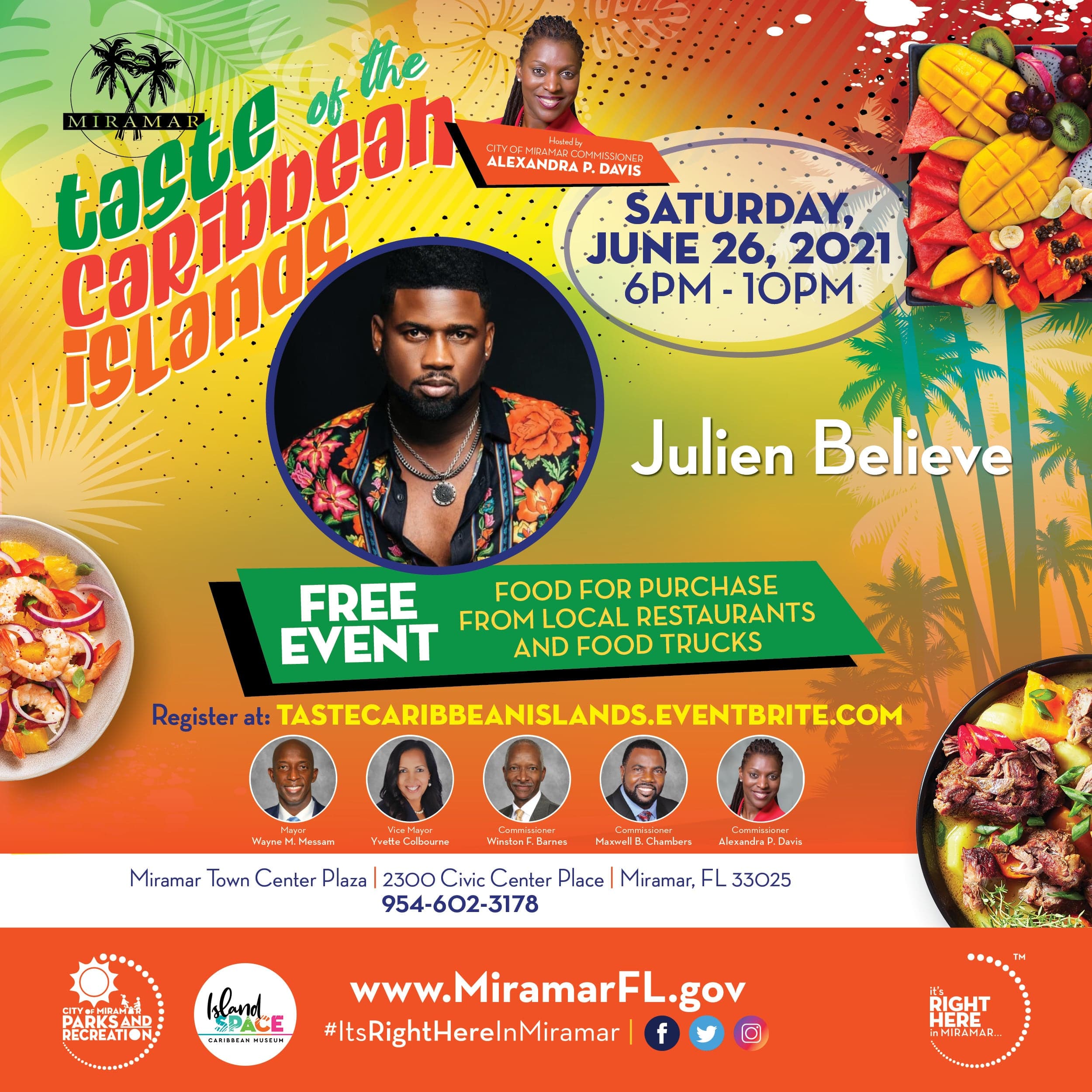 Julien Believe to Perform at Miramar's Taste of the Caribbean