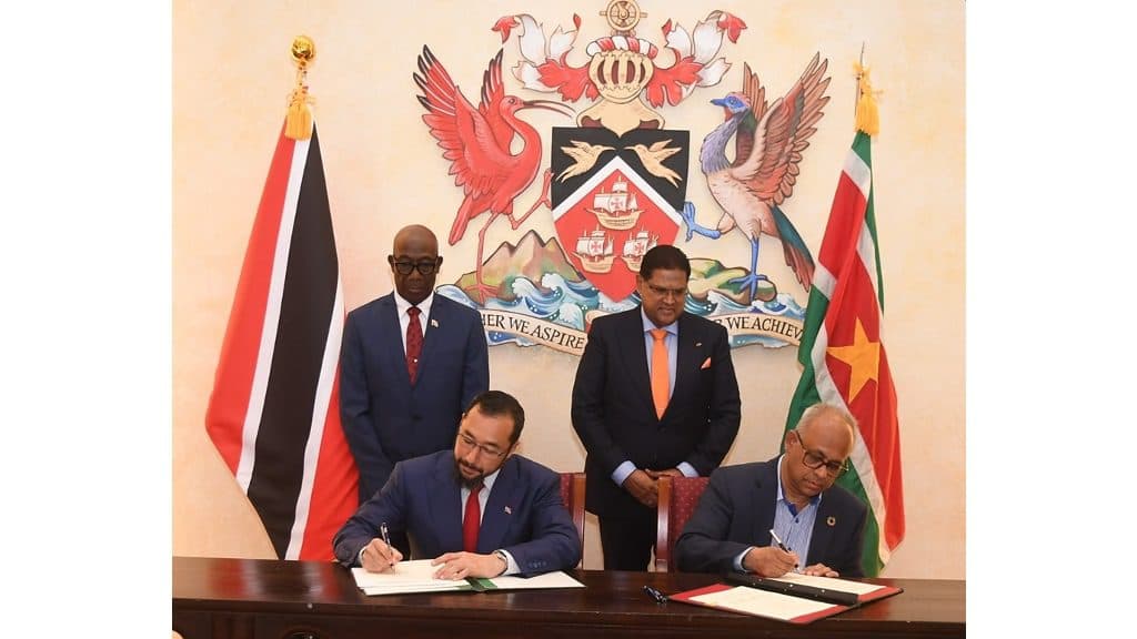 Trinidad and Tobago and Suriname sign energy MOU