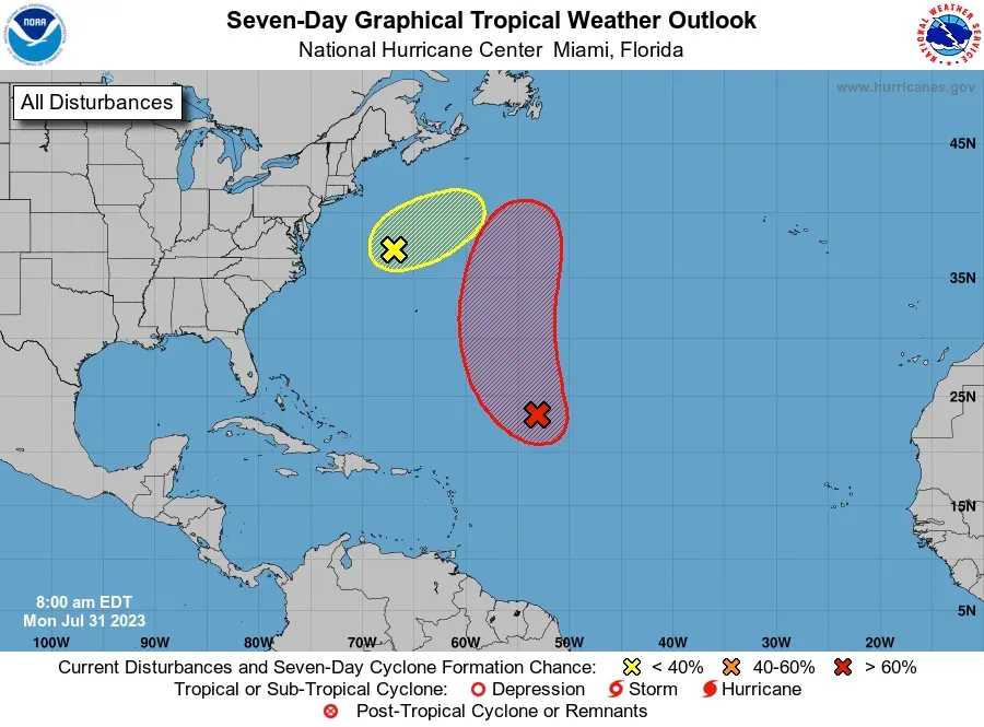 Weather watch: Tropical depression likely to form east of Caribbean