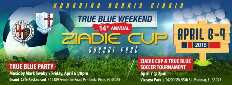 14th Annual True Blue Weekend & Ziadie Cup, April 6th-7th, 2018