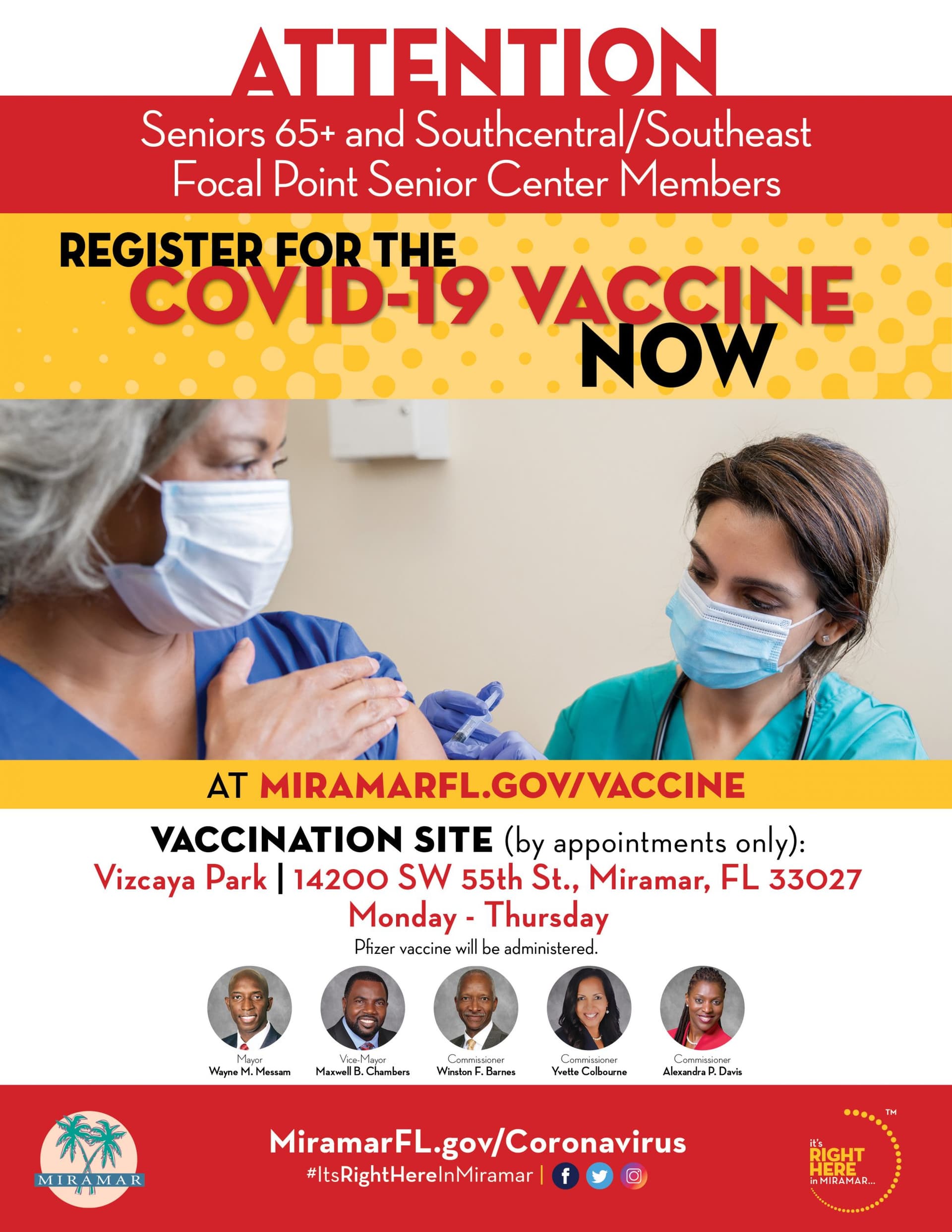 Register Now! City of Miramar to Open New COVID-19 Vaccination Site on Monday